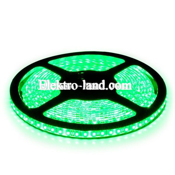 Светодиодная лента влагозащищенная B-LED 3528-120 G IP65 , зеленый цвет 1м